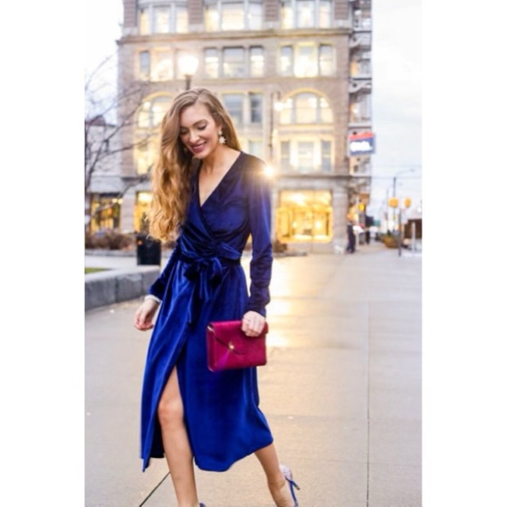 Zara Velvet Midi Dress
